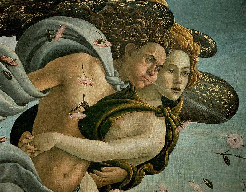 BOTTICELLI, Sandro The Birth of Venus (detail) dsfds Sweden oil painting art